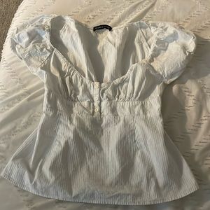 brandy melville white blouse